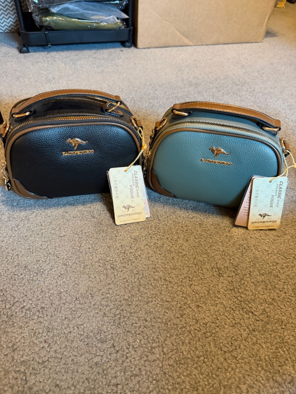 Kaidifeiniroo Bags (2)  one black/ one Green